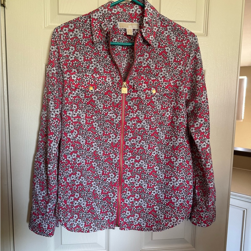 Michael Kors zip up blouse